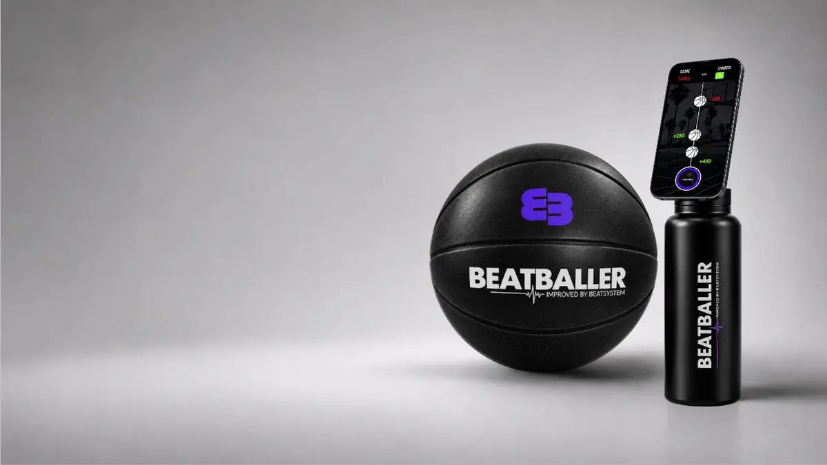 Training Pack Beatballer® avec Silent Beatball® 2.0, gourde isotherme avec support magnétique intégré et application de dribble sur smartphone.