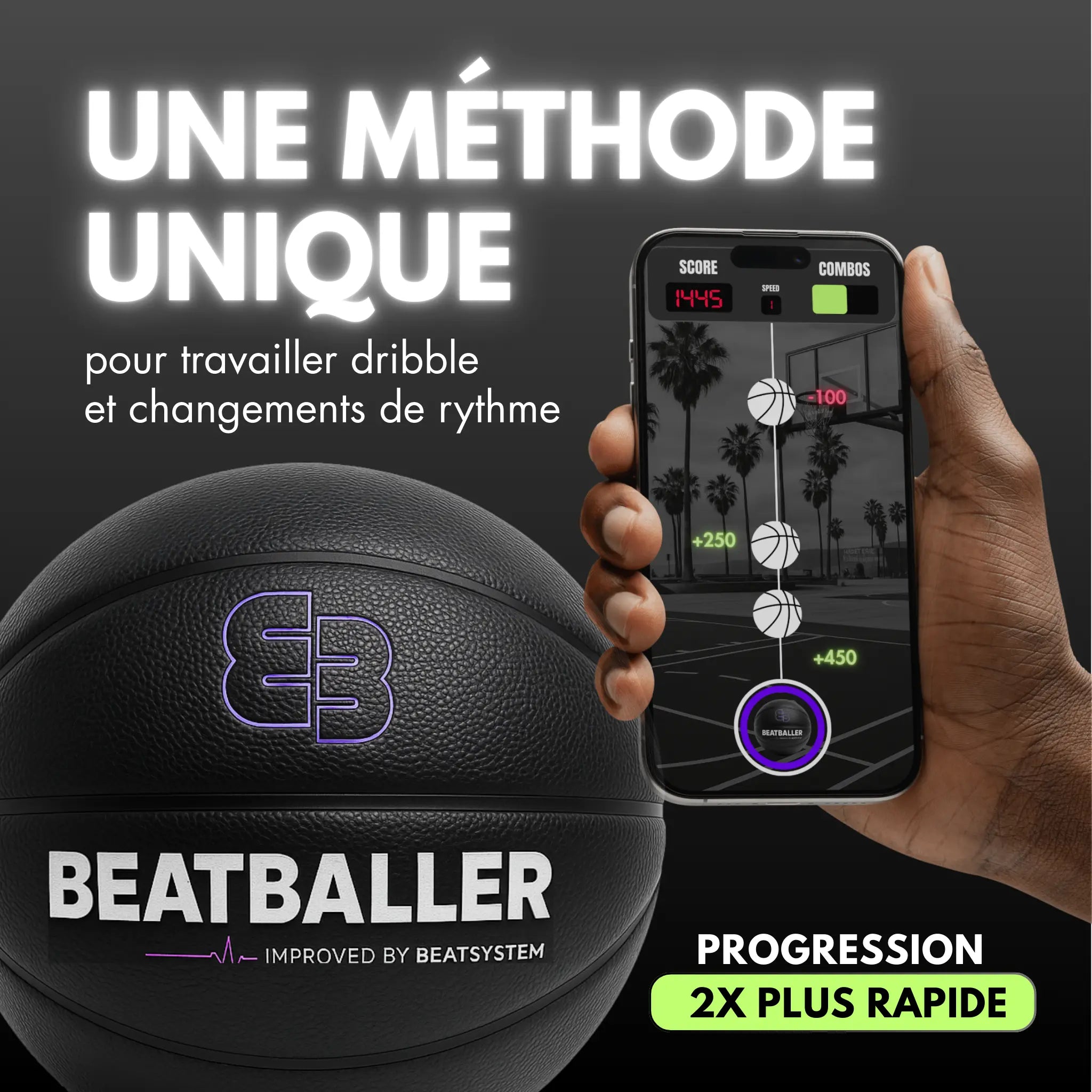 BEATBALLER® TRAINING PACK | Beatball® + App d’entraînement rythmique (sans capteur) BEATBALLER