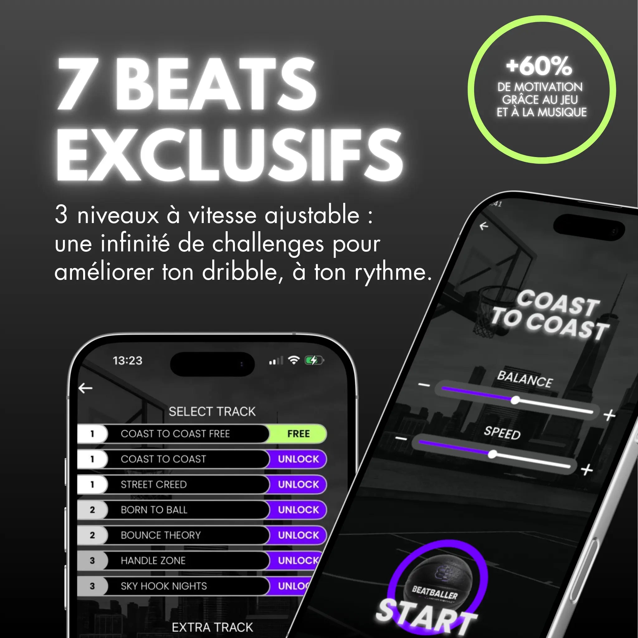 BEATBALLER® TRAINING PACK | Beatball® + App d’entraînement rythmique (sans capteur) BEATBALLER