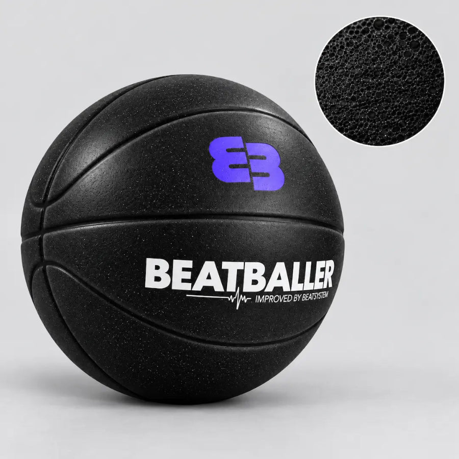 Silent Beatball® noir en mousse PU haute densité – ballon de basket silencieux Beatballer®
